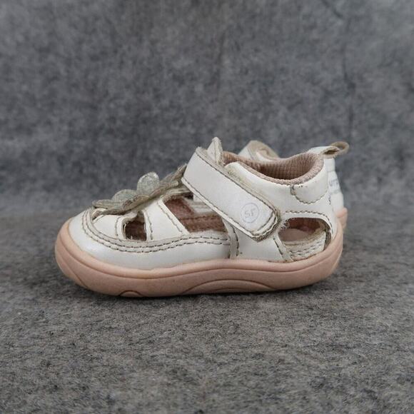 Stride Rite Shoes Infant 3 Surprize Flower Glitter Adjustable Strap Sandal Honey - Picture 5 of 14